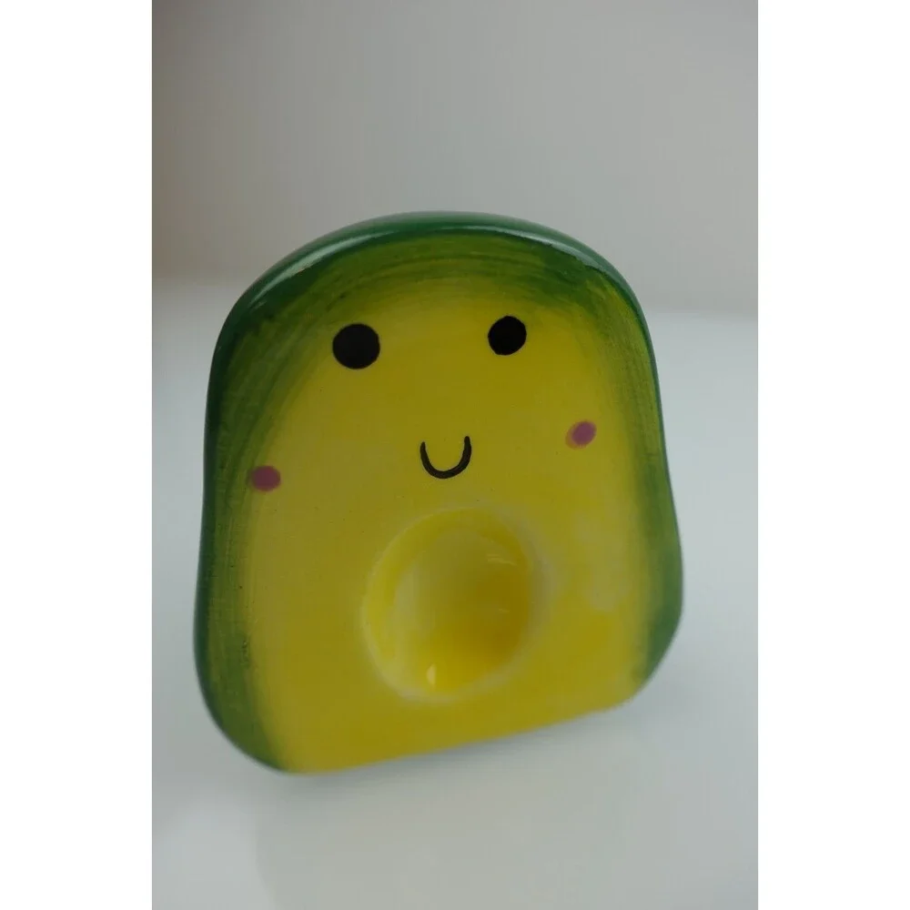 New Avocado Salt & Pepper Shaker Set NIB Novelty Fruit Male Female